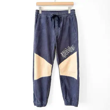 새상품급 RNA 바이컬러 트랙 팬츠 코듀로이 자수 허리밴딩