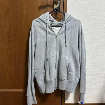 LOOPWHEELER 풀 집업 후드티 그레이