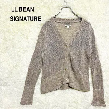 엘엘빈 시그니처 니트 가디건 M 사이즈 베이지 긴팔