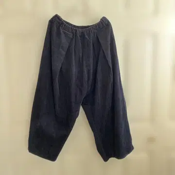 미즈이로 인드 코듀로이 와이드 팬츠 네이비
