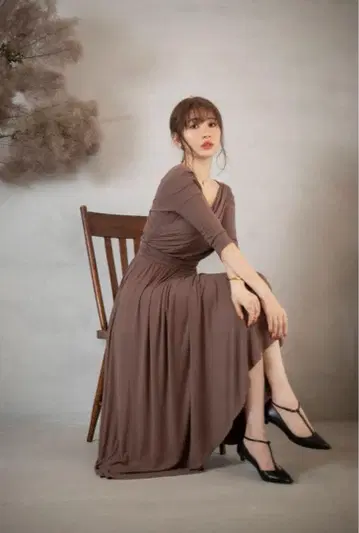 herlipto Cache Coeur Jersey Long Dress