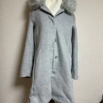 Majestic Legon 퍼 롱 코트 그레이