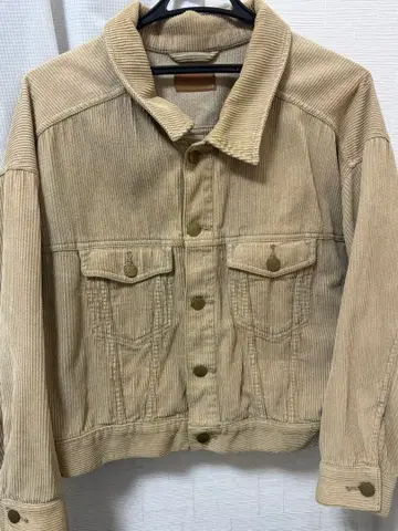 코듀로이 숏 자켓 베이지 프리 사이즈