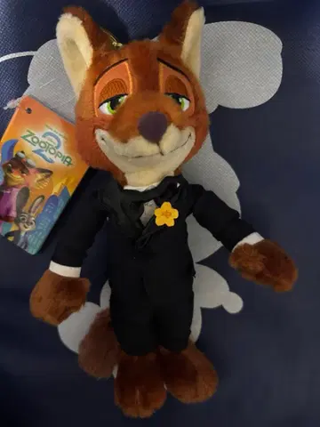 디즈니 스토어 주토피아 2 닉 봉제 인형 키체인 매장 한정판