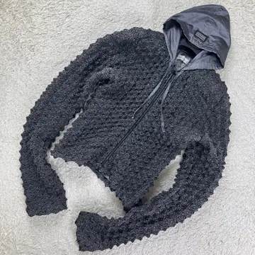 warp&weft 팝콘 지퍼 후드티 riri사 지퍼 짧은 기장 y2k