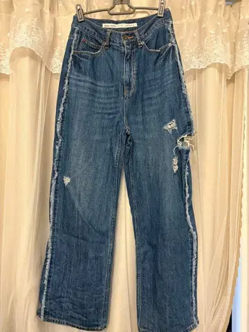 데미지 데님 팬츠