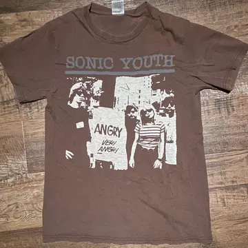 SONIC YOUTH - 브라운 T셔츠 S 사이즈