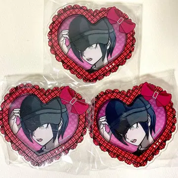 단간론파 에비텐 아크릴 하트형 배지 시크릿 사이하라 슈이치 3개