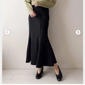 GU 티셔츠 머메이드 롱 스커트 블랙 S