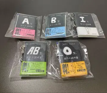 혈액형 [ 나의 설명서 ] 미니어처 콩 도서 키링 전 5종 세트