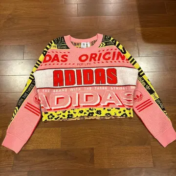 새상품급 adidas Originals 그래픽 니트 핑크
