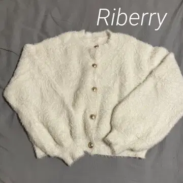 화이트 퍼 가디건