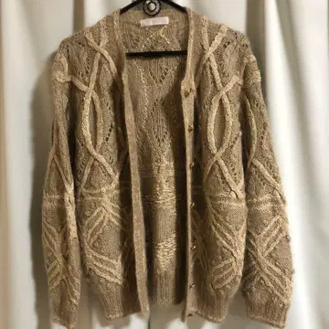 CORDIER 니트 가디건 실크 혼방 모헤어