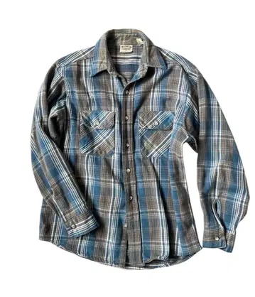 90s USA제 호배색 FIVE BROTHER 헤비 플란넬 셔츠 M