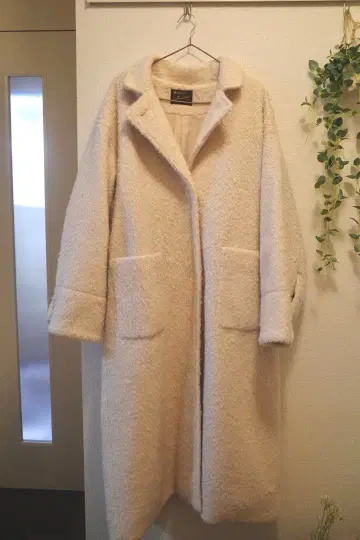 Kastane 부클레 롱 코트 아이보리