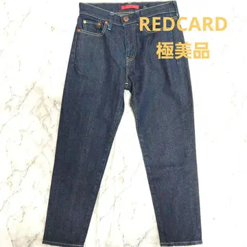 컨디션 최상 REDCARD 싱크로니시티 24 다크 네이비 크롭 기장 데님
