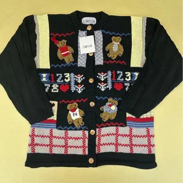 CURU'S DIA 곰 니트 가디건 미사용품