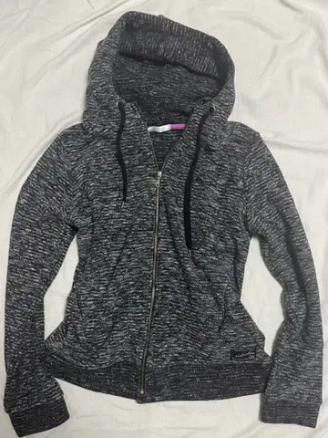 갸루 헤이세이 집업 후드티 그레이 블랙