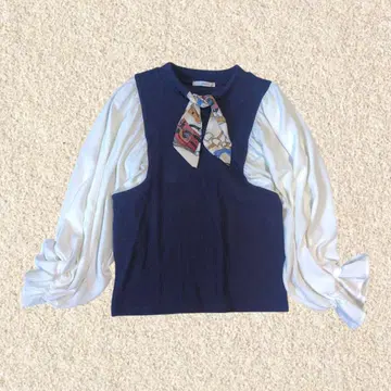 새상품급 레이어드 상의 니트 베스트 포함 여성용 깔끔 캐주얼