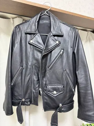 블랙 가죽 라이더 자켓 S 사이즈