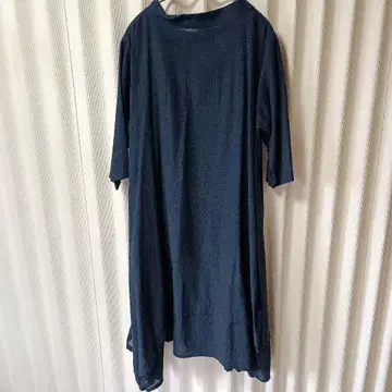 센소유니코 지우 7부 소매 원피스 사이즈 40 면린넨 외