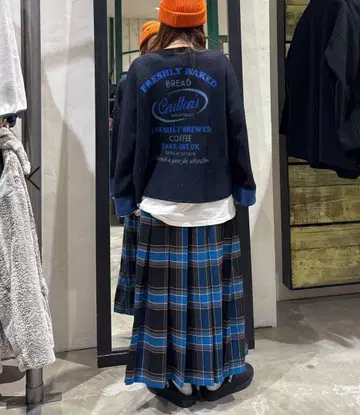 niko and 체크 트윌 체크 스커트 L