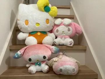 헬로키티 마이멜로디 봉제 인형 세트