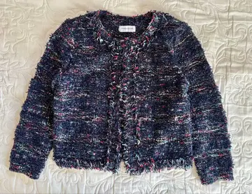 TOMORROWLAND 네이비 계열 트위드풍 가디건