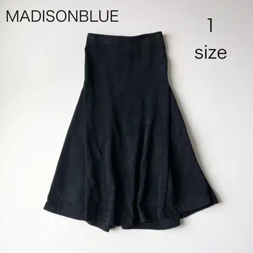 4943 [새상품급] 매디슨 블루 사이드 턱 머메이드 스커트 23년 블랙