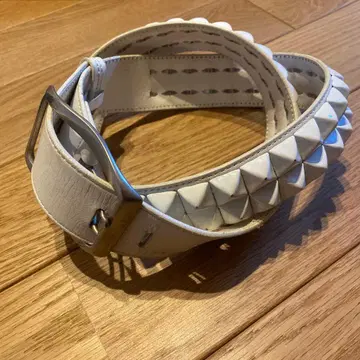 scoopman 스터드 벨트 화이트