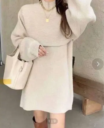 pumpkin port 호박 포트 베이지 니트 원피스 M