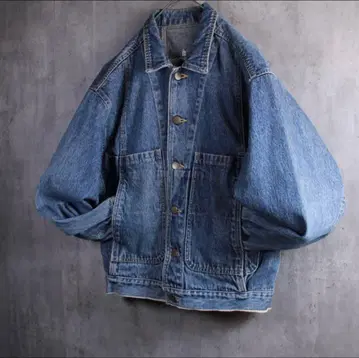 빈티지 G 데님 자켓 오버 사이즈 L 와이드 소매