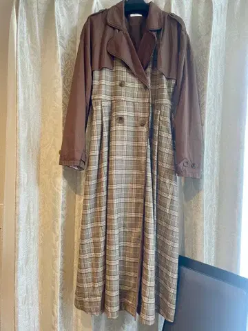 다리치 Darich 체크 도킹 트렌치코트 미사용 새상품