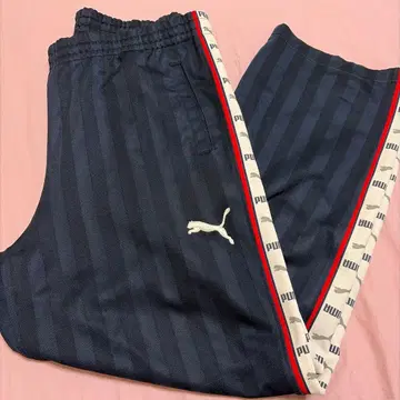 PUMA 네이비 스트라이프 트레이닝 팬츠