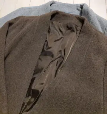 울 혼방 노카라 자켓 2색 세트