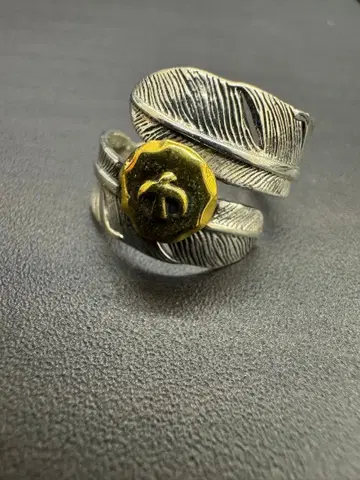 실버 925 소재 더블 페더 링 이글 메탈