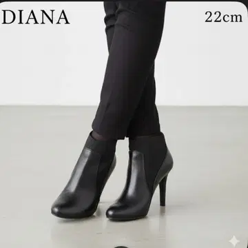 다이애나 부츠 22 블랙 가죽 작은 사이즈 슬림 레그 부티