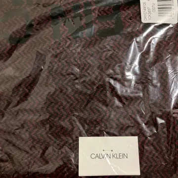 CALVIN KLEIN 다크 레드 블랙 머플러