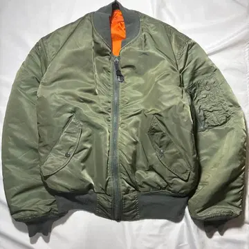 알파 MA-1 플라이트 자켓 USA 올리브 그린