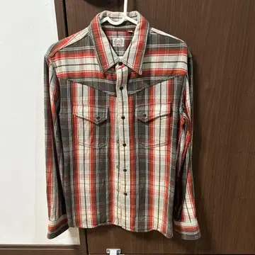 GLORY PARK 플란넬 셔츠 플랫 헤드 웨스턴 셔츠 38 사이즈