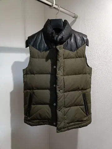 가격 인하! 가죽 콤비 다운 베스트