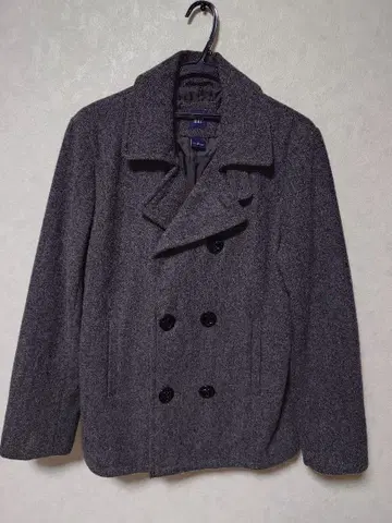 GAP 그레이 울 피코트 남성용 M