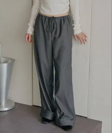 [GIUNON] 2way 폴디드 스트라이프 팬츠