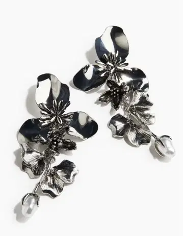 [ 미사용 새상품 ] H&M 실버 귀걸이