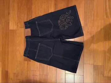 다크 데님 하프 팬츠