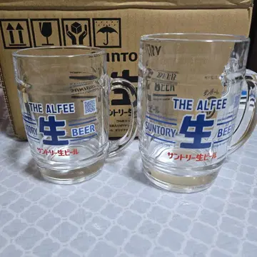 산토리 이름 넣은 MY 산 생 맥주잔 THE ALFEE 2개 미사용품
