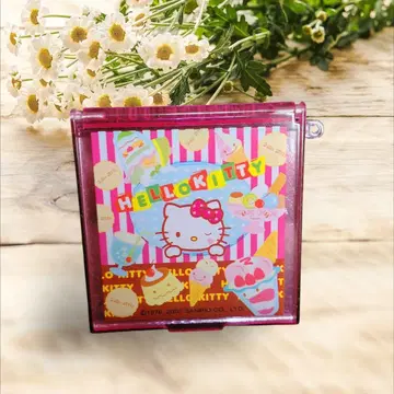 레어! 헬로키티 거울 컴팩트 레트로 키티 휴대용 미니 거울 레어