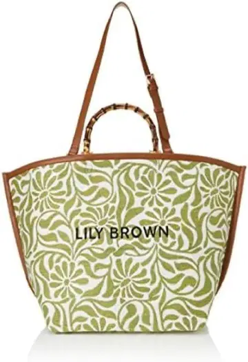 [ 릴리 브라운 ] 자카드 토트백 그린 계열