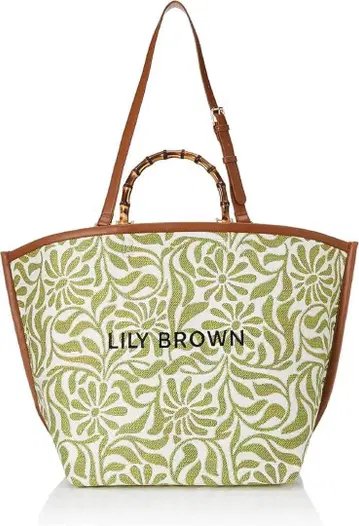 [ 릴리 브라운 ] 자카드 토트백 그린 계열