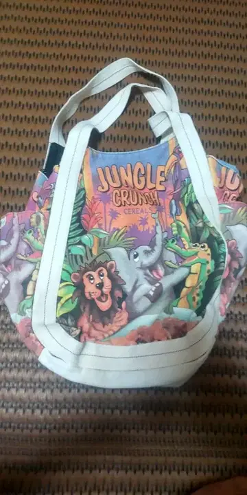 정글 크런치 토트백 스위스 화이트 정글 크런치